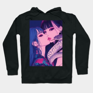 Geisha dragon in water 7204 Hoodie